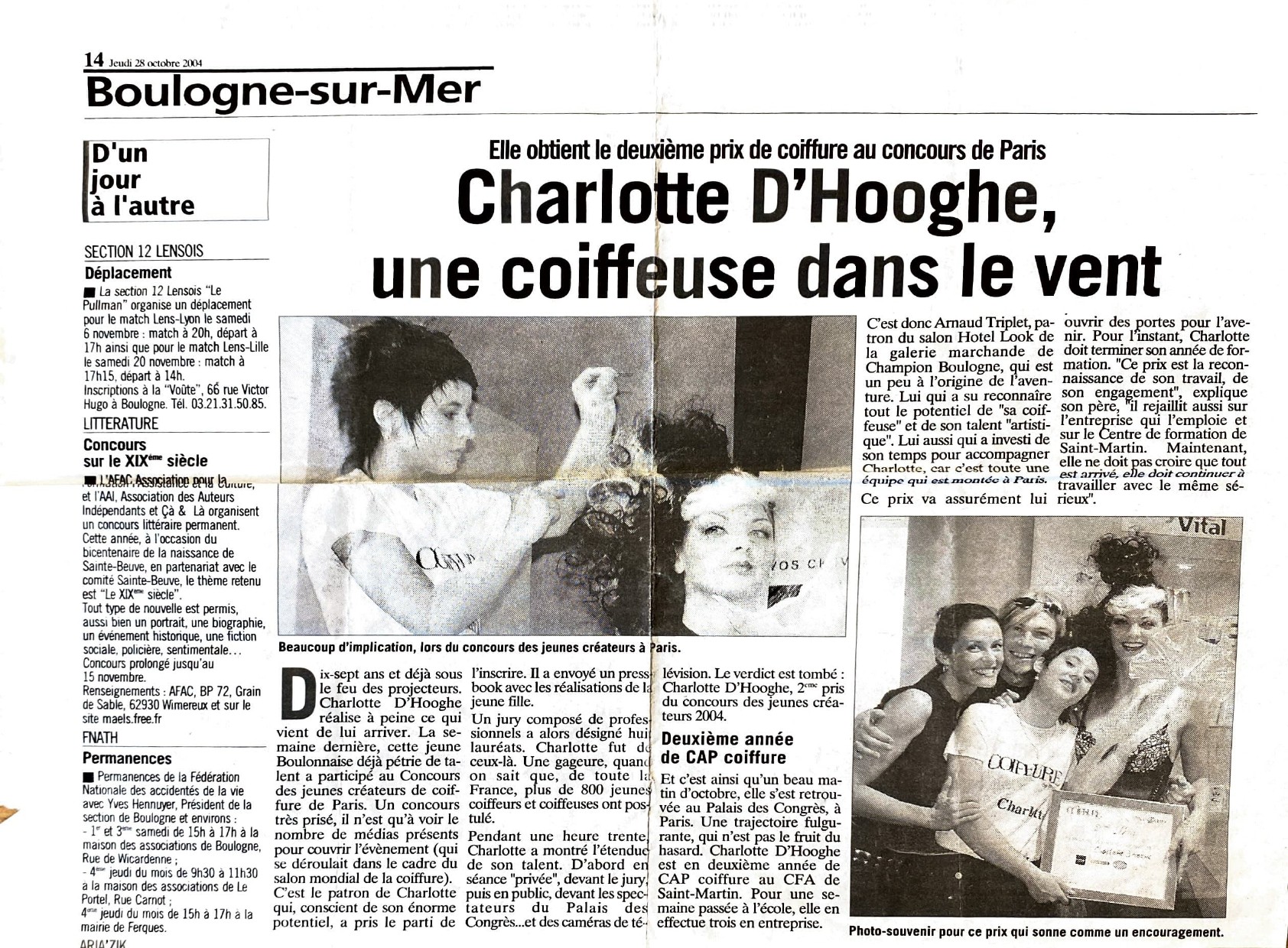 Presse — « Une coiffeuse dans le vent »